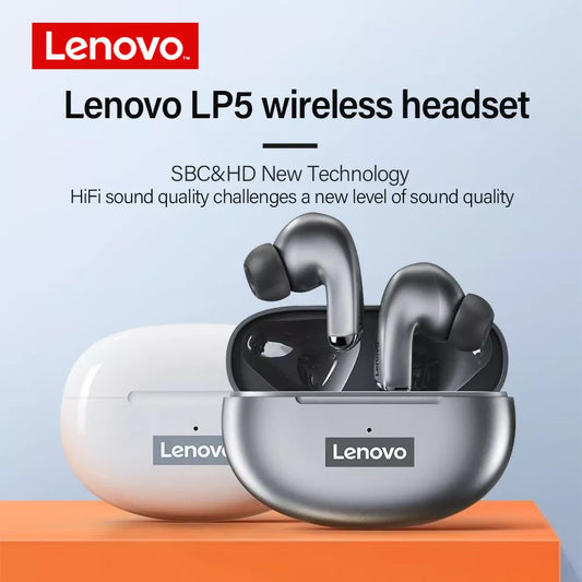 Lenovo LP5 TWS Bluetooth Earphone 9D Stereo HiFi Sports Waterproof Wireless Earbuds for SmartPhones